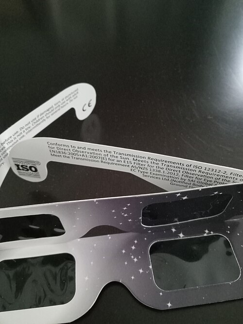 ISO 12312-2 eclipse glasses